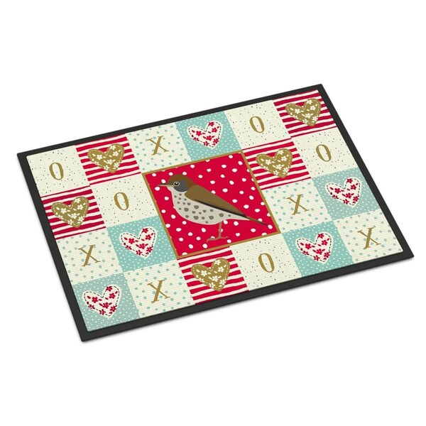 Carolines Treasures 18 x 27 in. Thrush Love Indoor or Outdoor Mat CK5516MAT - main